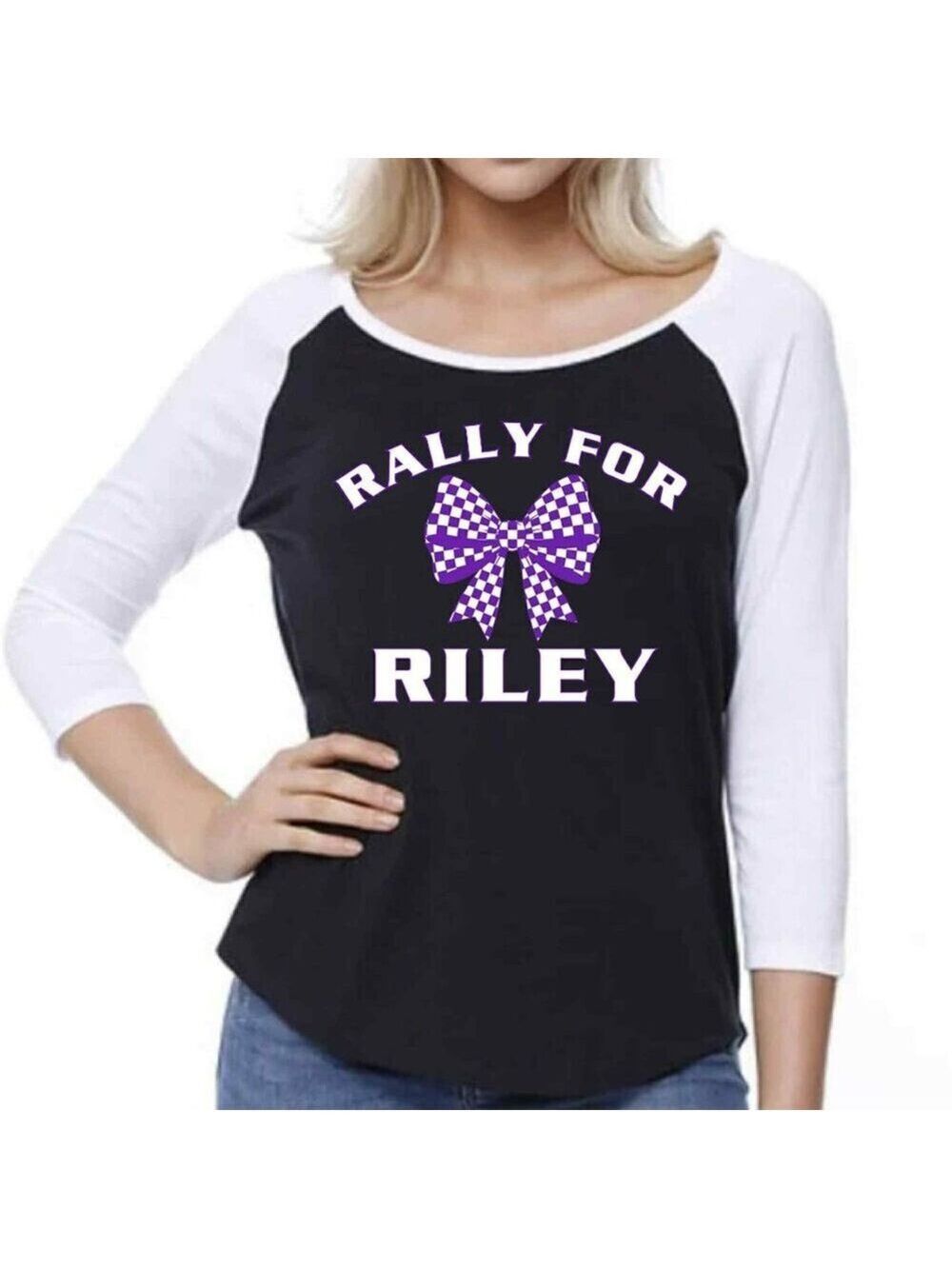Fundraiser STARTEE™Ladies' Long-Sleeve Varsity T-Shirt NWT Rally for Riley S-XL